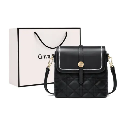 CinvaiKrose Сумка через плечо из коровьей кожи с синтетической кожей ведрообразная сумка маленькая женская черная