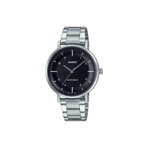 CASIO Кварцевый механизм ремешок из нержавеющей стали унисекс черный циферблат