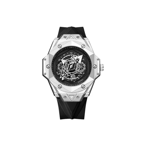 MELSMAO Кварцевый механизм силиконовый ремешок мужские часы черный циферблат