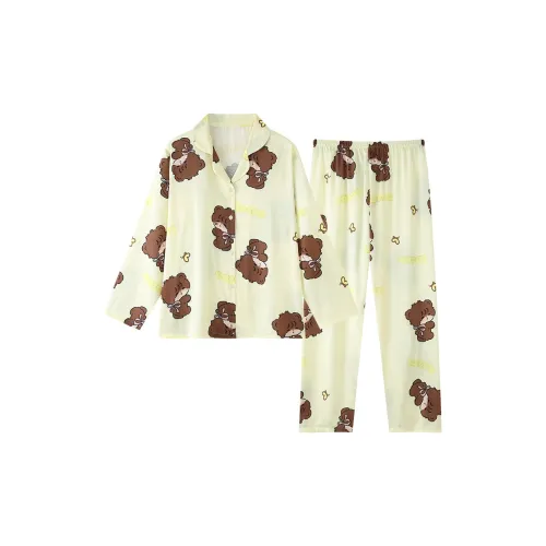 Han Ziduo Пижамный комплект женский желтый