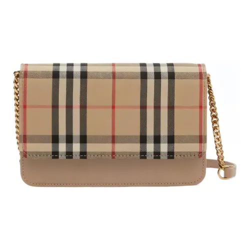 Burberry Хлопок Сумка через плечо Женская Коричневая