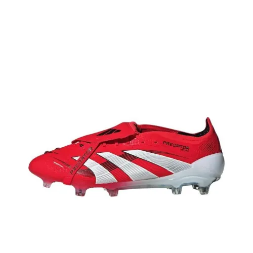 Adidas PREDATOR ELITE FG Твердое покрытие устойчивый к истиранию футбольные бутсы унисекс красный белый черный