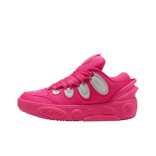 PUMA Slip-resistant Abrasion-resistant Low-top Basketball Shoes Men's Pink PUMA Slip-resistant Abrasion-resistant Низкие баскетбольные кроссовки Мужские Розовые