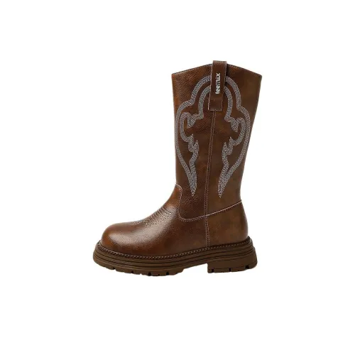 teenmix Устойчивые к истиранию Термические Высокие Детские ботинки Коричневый Малыш