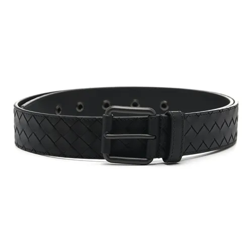 Bottega Veneta Ремни из коровьей кожи Мужской Черный 3,5CM