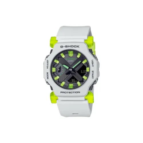 CASIO Кварцевый механизм Смольный ремешок Часы унисекс Серый циферблат