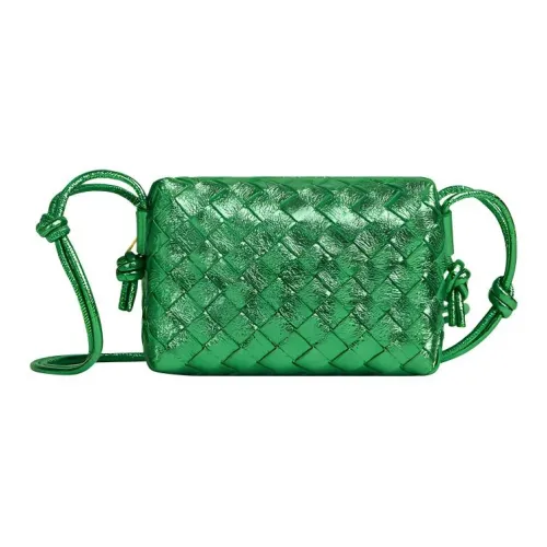 Bottega Veneta Loop Овечья шкура Camera Сумка Сумка через плечо Мини Женские Попугай зеленый