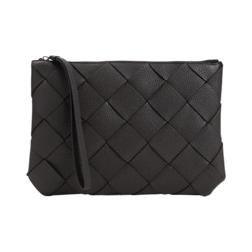 Bottega Veneta Телячья кожа Клатч Большой Мужской Темно-коричневый