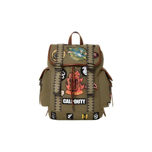 SPRAYGROUND × Call OF Duty Коллаборация Ткань Рюкзак Стандартный Унисекс Зеленый