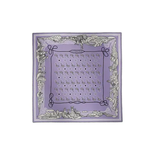 HERMES Шарфы из шелка Тутовый женские фиолетовые