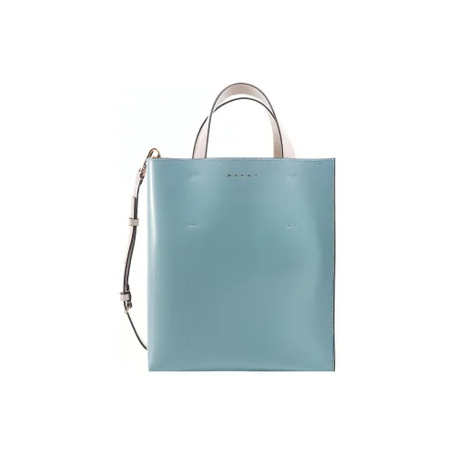 MARNI Museo Кожа Тоут Сумка Сумка для покупок Сумка через плечо Сумка Женская Синяя