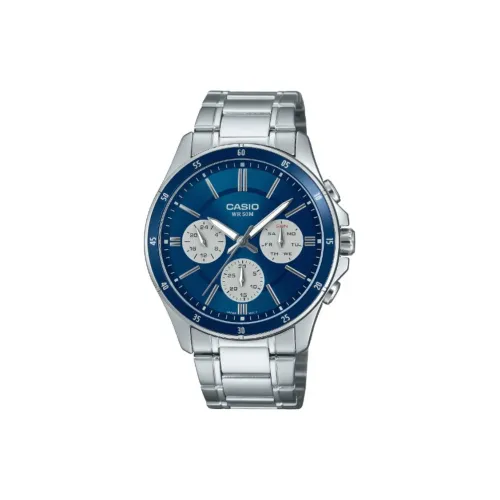 CASIO Кварцевый механизм нержавеющая сталь ремешок унисекс синий циферблат
