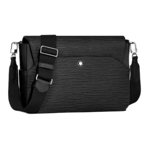 MONTBLANC Кожа Курьерская сумка Сумка через плечо Сумка для ноутбука Мужская Черная