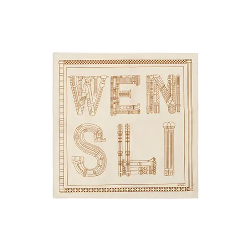 WENSLI Тутовый шелк с принтом китайский квадратный шарф SINCE1975 шелковый шарф женский