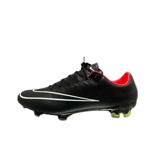 Nike Mercurial Vapor 10 FG Твердый грунт Противоскользящие Устойчивые к истиранию Футбольные бутсы Мужские Черные