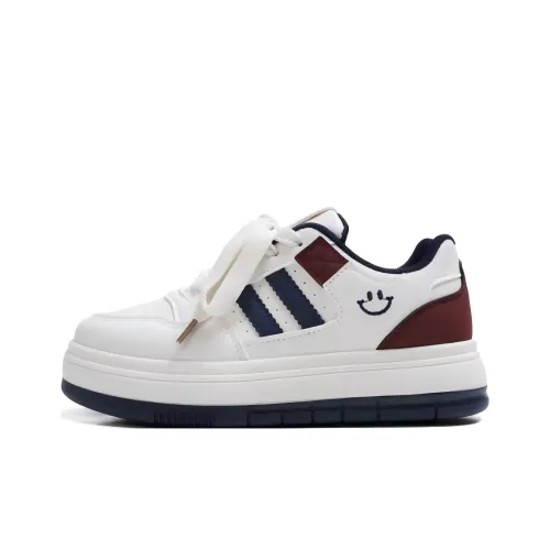 BINGO DUCK Покрытие Slip-Resistant и Abrasion-Resistant Низкие Кроссовки для Скейтбординга Женские Темно-Синие