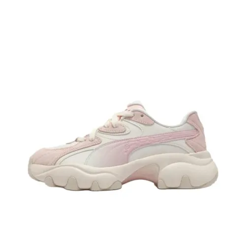PUMA Pulsar Аbrasion Resistant Низкий Топ Повседневная Обувь Женская Белая Розовая