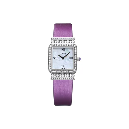 JUVET Кварцевый механизм женские часы серебристый циферблат