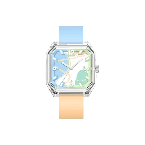 Miniso DOPAMINE Кварцевый механизм Резиновый ремешок Часы Женские Белый циферблат