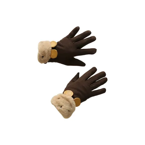 Youyoulan Полиэстер Трикотаж Перчатки Женские