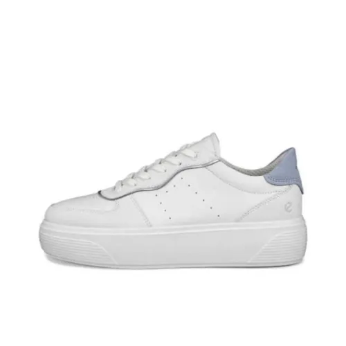 Ecco Slip-Resistant Низкие Кроссовки для Скейтбординга Женские Серый Белый Белый Серый Синий