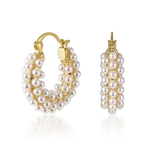 CAROMAY Медный сплав Искусственный жемчуг Серьги Женские