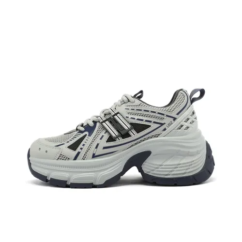 UBZ визуально увеличивает рост Низкий топ Толстая подошва Кроссовки Женские Безбрежный Lan