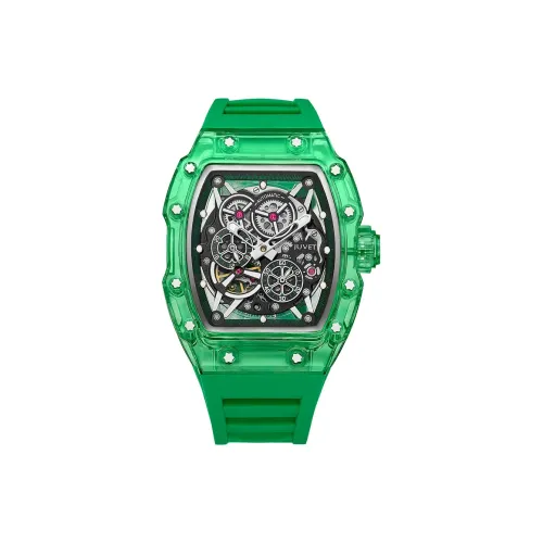 JUVET Ice Radiance Collection Автоматический Механический Механизм Мужские Часы Часы Синий Циферблат