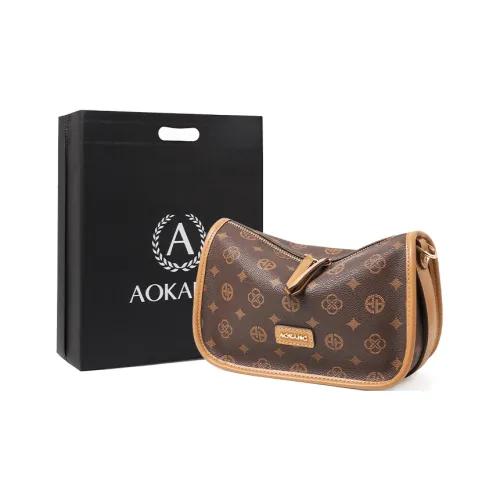 AOKANG PVC Маленькая квадратная сумка сумка через плечо обычная женская кофейного экрю цвета