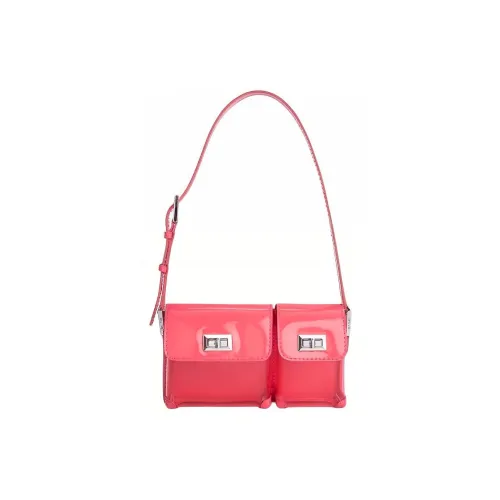 By Far Baby Billy ПВХ Комбо Сумка Портативная Сумка через плечо Маленькая Женская Сумка через плечо Цвет Помада