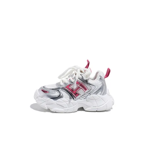 Babaya Slip-resistant Anti KICK Lightweight Cushioning Low-Top Kids Lifestyle Shoes White Silver Red Baby Babaya Противоскользящий Anti KICK Легкий Амортизирующий Низкий Топ Детские Лайфстайл Обувь Белый Серебряный Красный Малыш