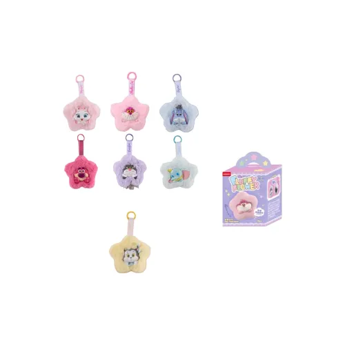 Miniso X Disney Fuzzy Season Collection Цветочный дизайн Подвеска Слепые коробки Один Mystery Коробка Целая коробка 6 шт