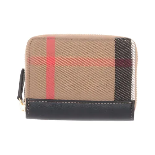 Burberry Ткань с кожаными вставками цветовая схема кошелек женский коричневый и многоцветный