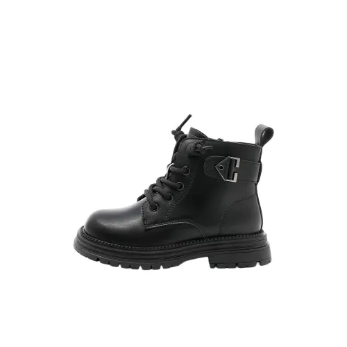 teenmix Slip-resistant Abrasion-resistant Thermal High-Top Infant Shoes Black Infant