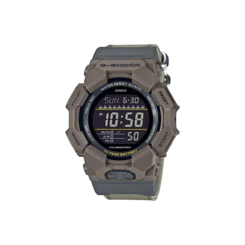 CASIO DIGITAL Series Кварцевый механизм Тканевый ремешок Часы Унисекс Черный циферблат