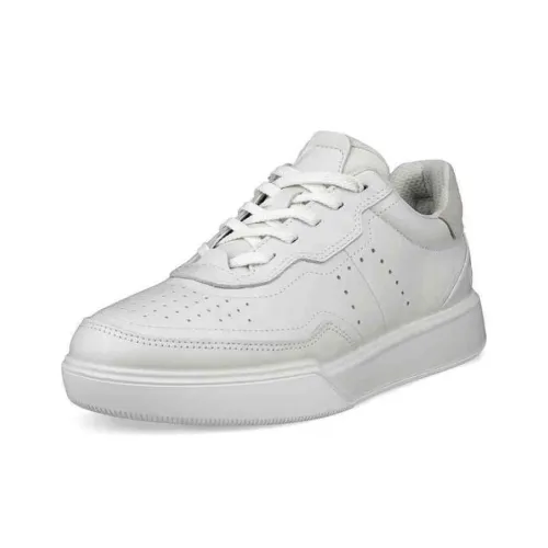 Ecco Slip-resistant Abrasion-resistant Low Top Скейтборд Кроссовки Женские Белые