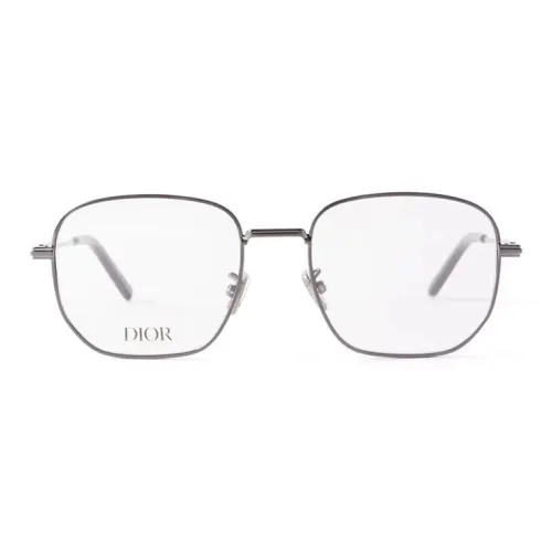 DIOR Металлические ацетатные оправы для очков прямоугольной формы мужские серебряные