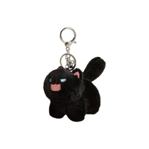 Love Of Wormwood Черный Fried Мех Baby Cat Куклы Плюшевый Брелок 9 см Рекомендуемый рост