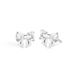 Блестящий циркон, белый бант