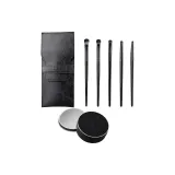 Черный 5 шт. кисть для теней + мешок для хранения + чехол для кистей