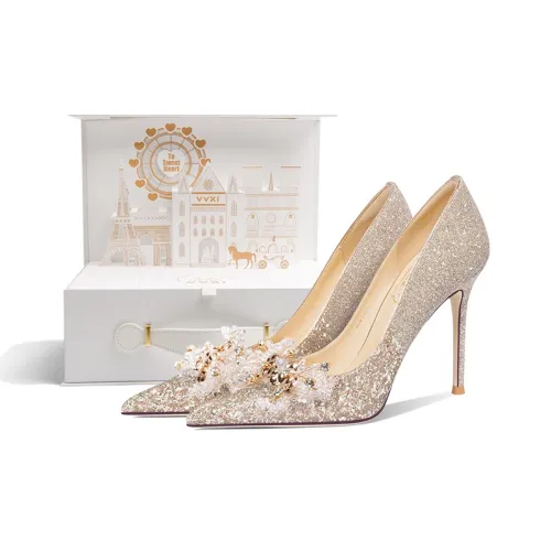VVKI Высокие каблуки Женские Золото Коробка