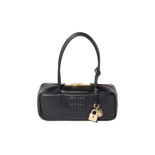 MIU MIU Beau Телячья кожа Плечевая сумка Маленькая Женская Черная