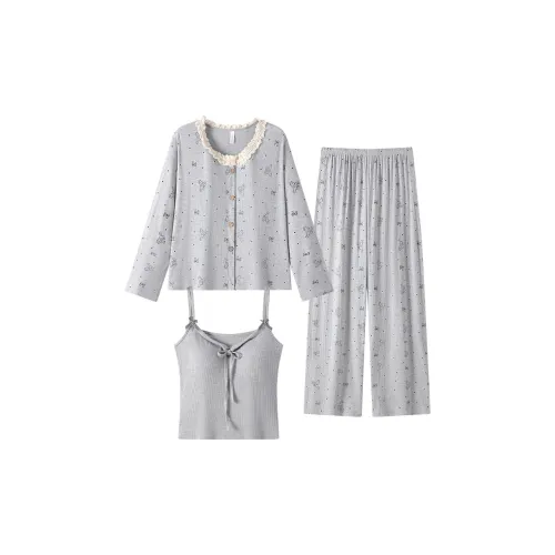 LEZIYUN Пижамный комплект женский серый