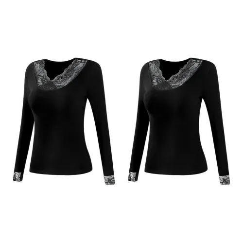 SHAYERRS Термический топ женский 2 упаковки модный черный