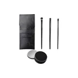 Черный 3 шт. кисть для теней + мешок для хранения + чехол для кистей