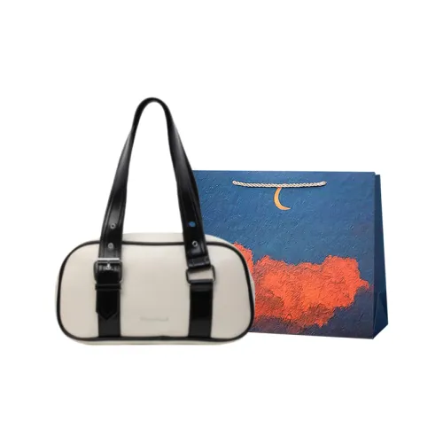 Elsvet ПУ (полиуретан) Bowling Bag Сумка через плечо Женская Белая Серебряная Черная Синяя