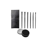 Черный 6 шт. кисть для теней + мешок для хранения + чехол для кистей