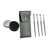 4 шт Зеленый Облако Кисть для теней Щетка + Зеленый Чехол для щеток + Подставка для щеток