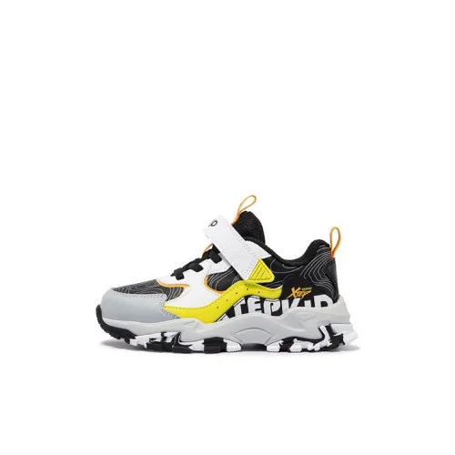 XTEP Устойчивый к истиранию Низкий верх Детские повседневные туфли Черный Passion Серый Желтый Лимон Зеленый Детский