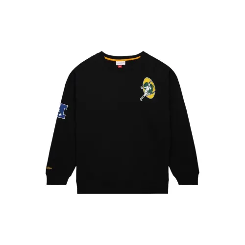 MITCHELL NESS Зеленый Bay Packers Команда First Сатин Флис Толстовка Мужской Черный